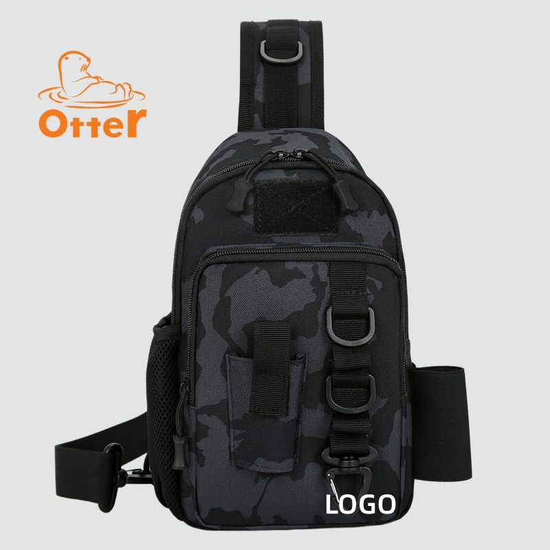 Panlabas na Camouflage na Crossbody na Panlaban sa Tubig na Bag para sa Mga Kagamitan sa Pangingisda