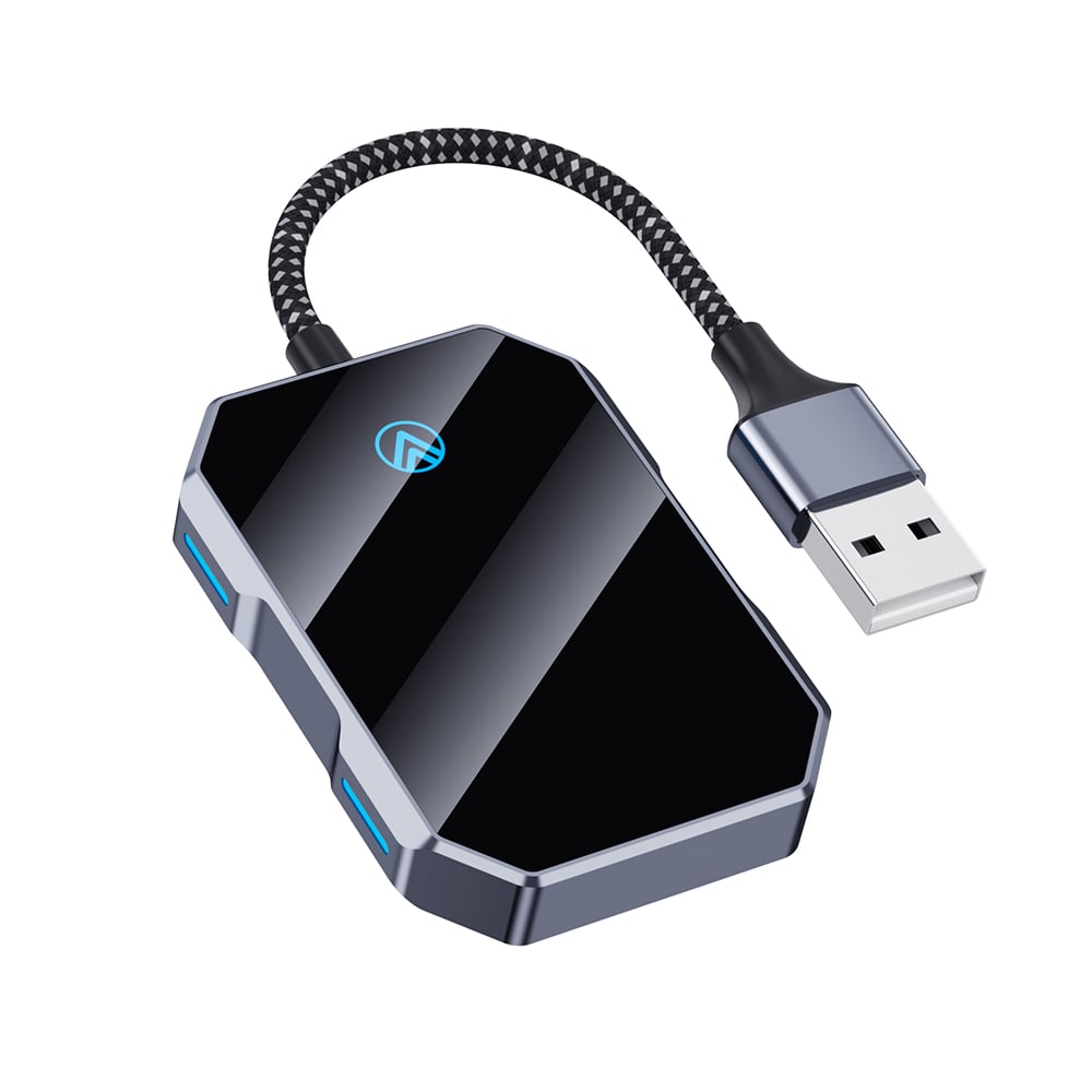 Fuallwin No Delay Converts Factory Wired Wireless adaptador CarPlay inalámbrico Dongle OTA Updates Android Auto sem fio Wireless CarPlay Adapter Kabelloses