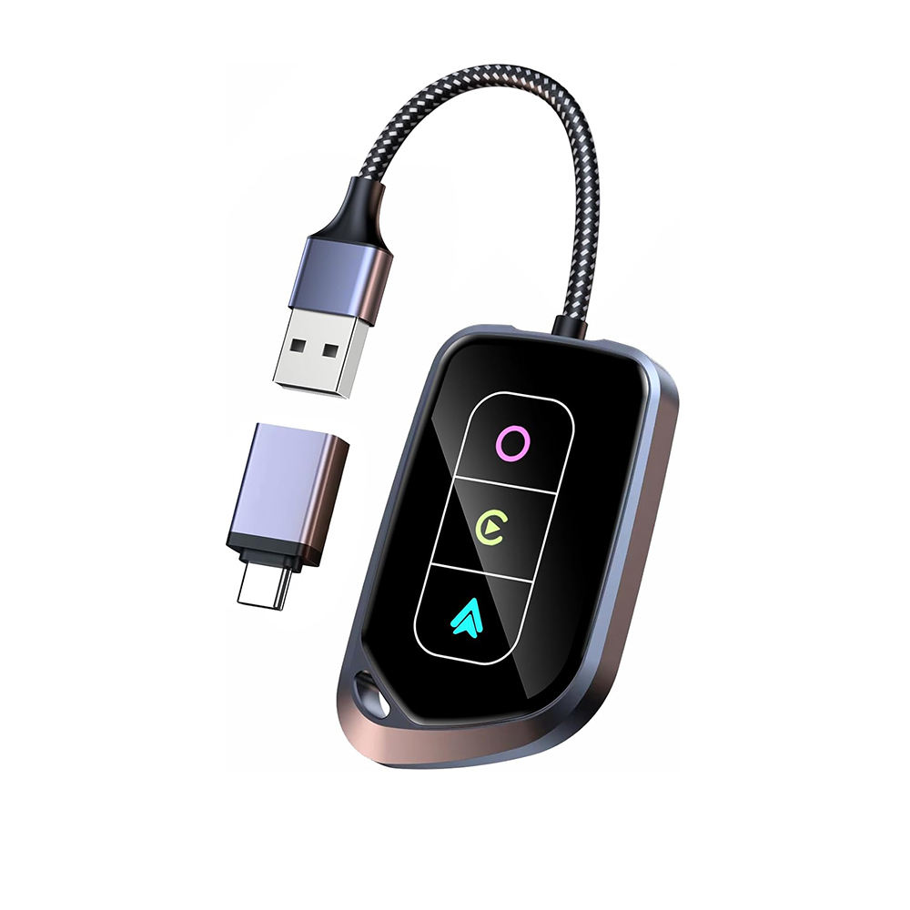 Fuallwin 2 in 1 gioco senza fili Universal Android Kabelloses CarPlay Dongle draadloze Wireless CarPlay Adapter for iPhone IOS Devices Integration in Any Car