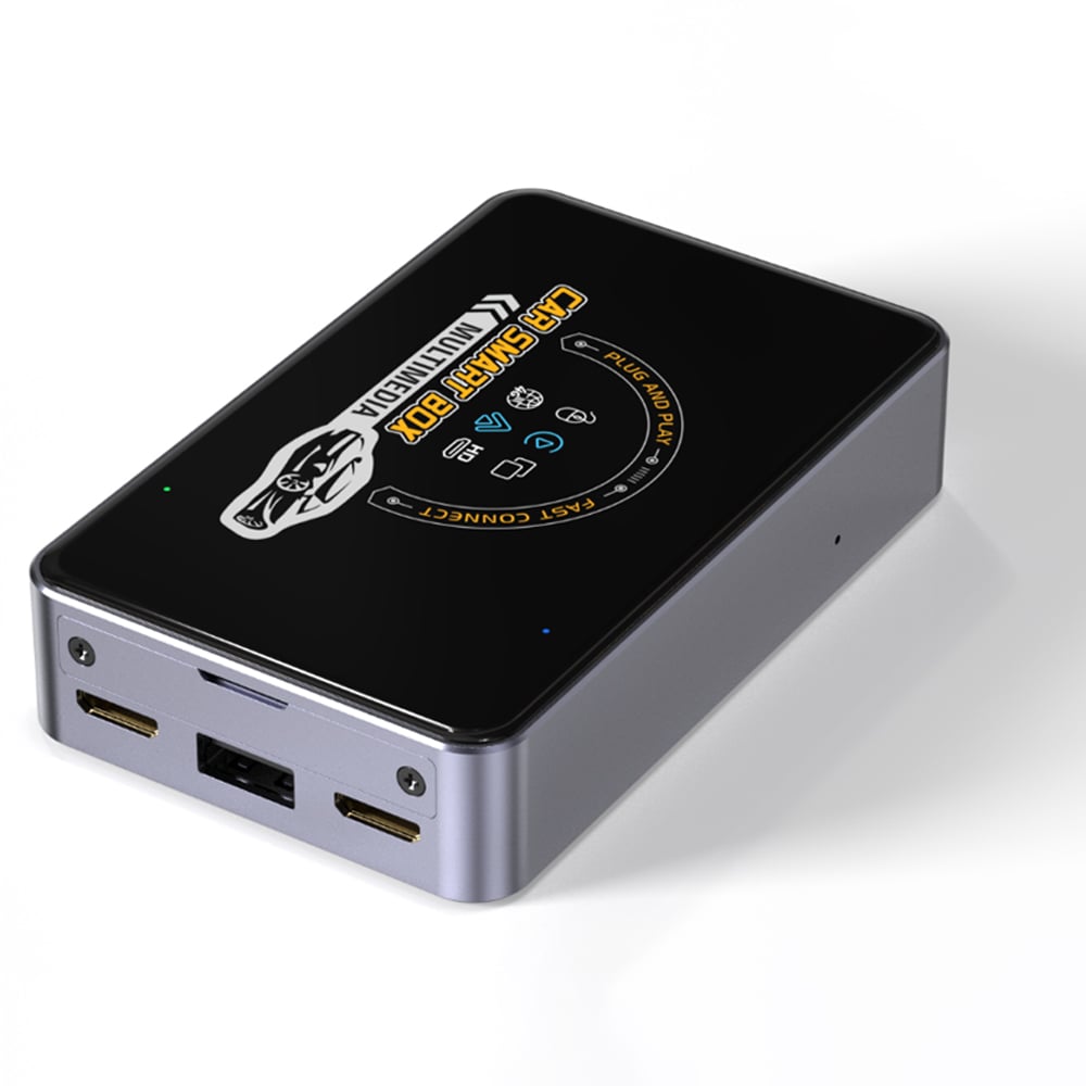 Fuallwin 3 in 1 Car Play Box Stream Video Apps TF/SIM Card CarPlay AI Box Wireless CarPlay Android Auto Video Adapter for iPhone