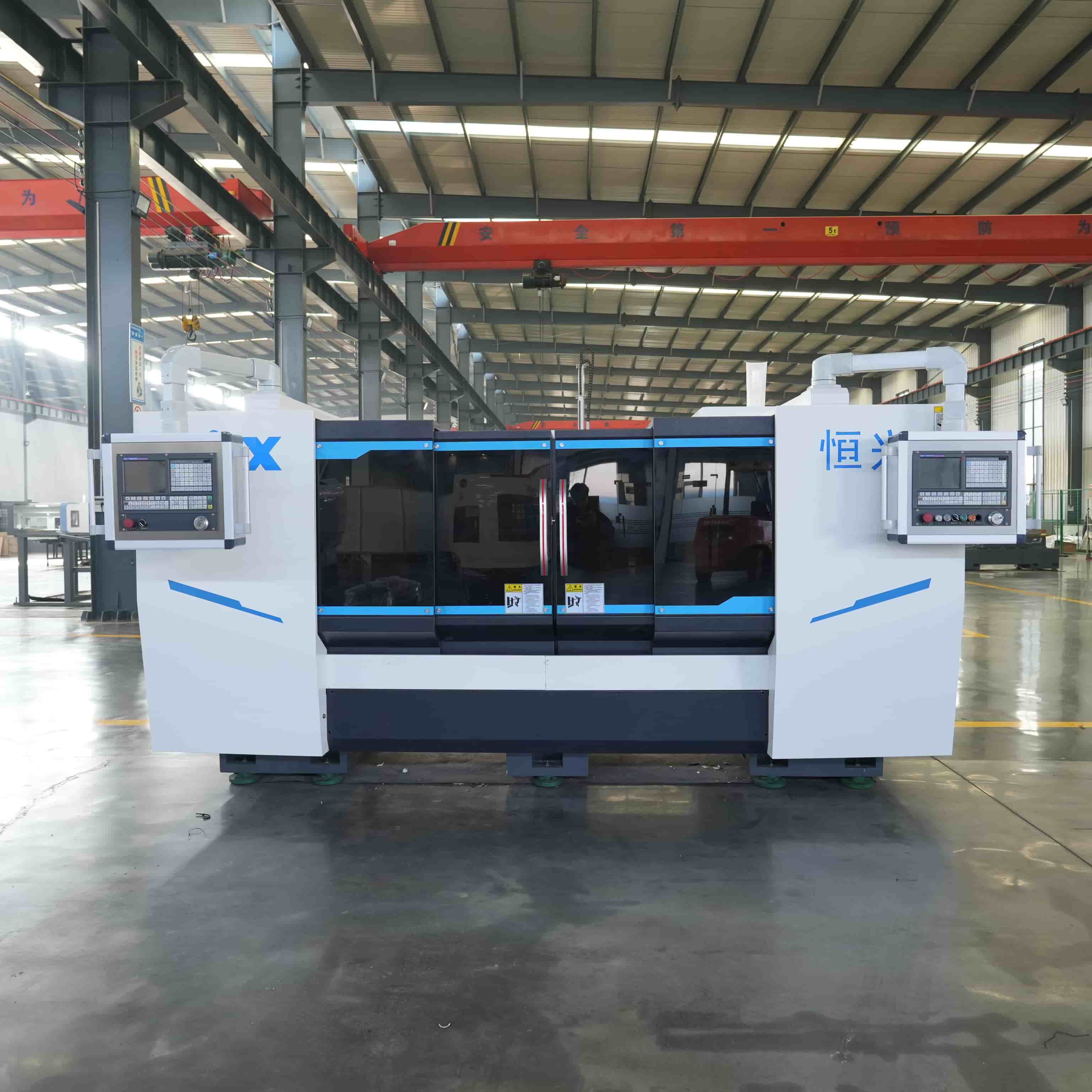 מכונת טרנור CNC הידראולית של Hengxing עם שני ספינדלים - עיבוד מדויק במיוחד של מוטות בוכנה