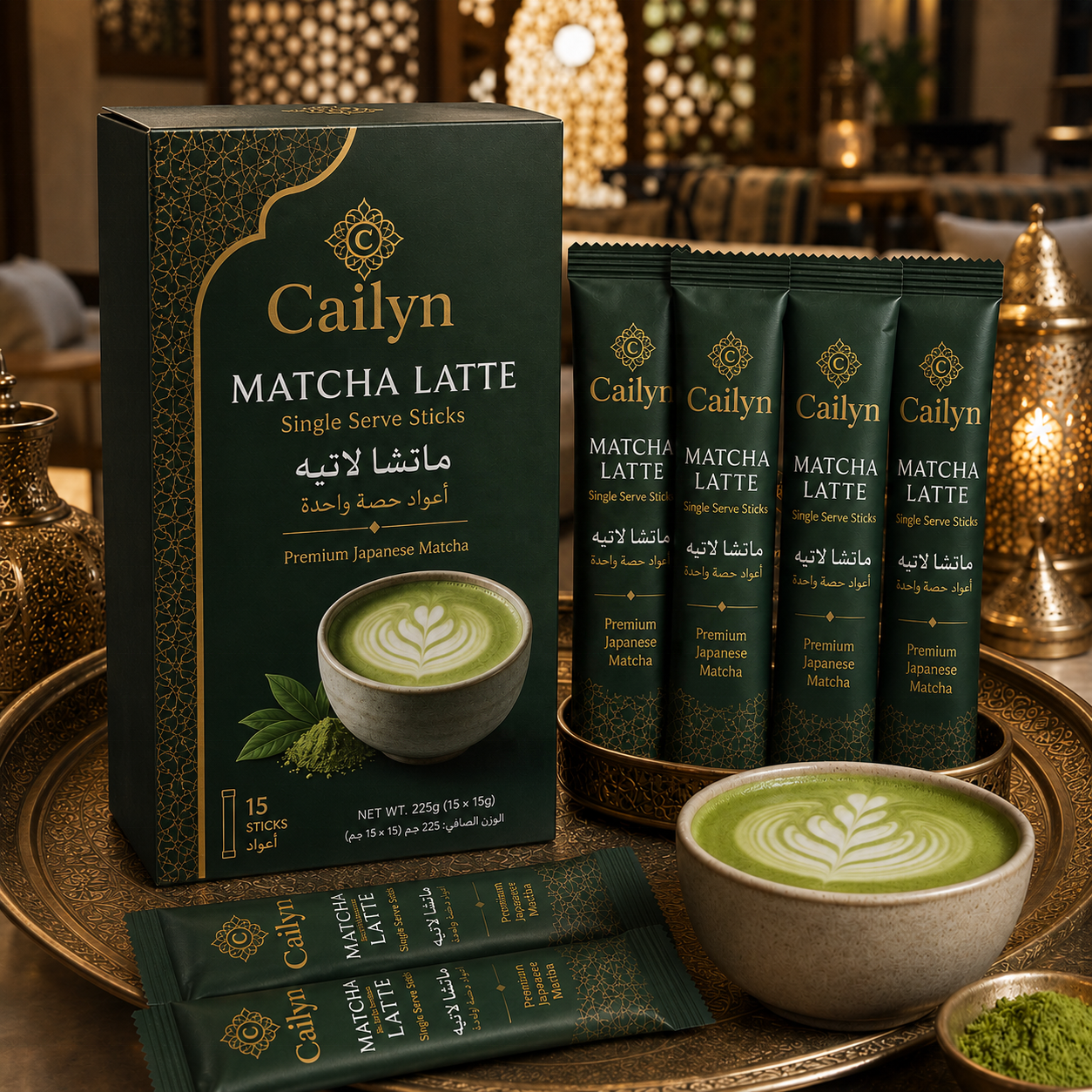 Custom Matcha Powder Stick Packs