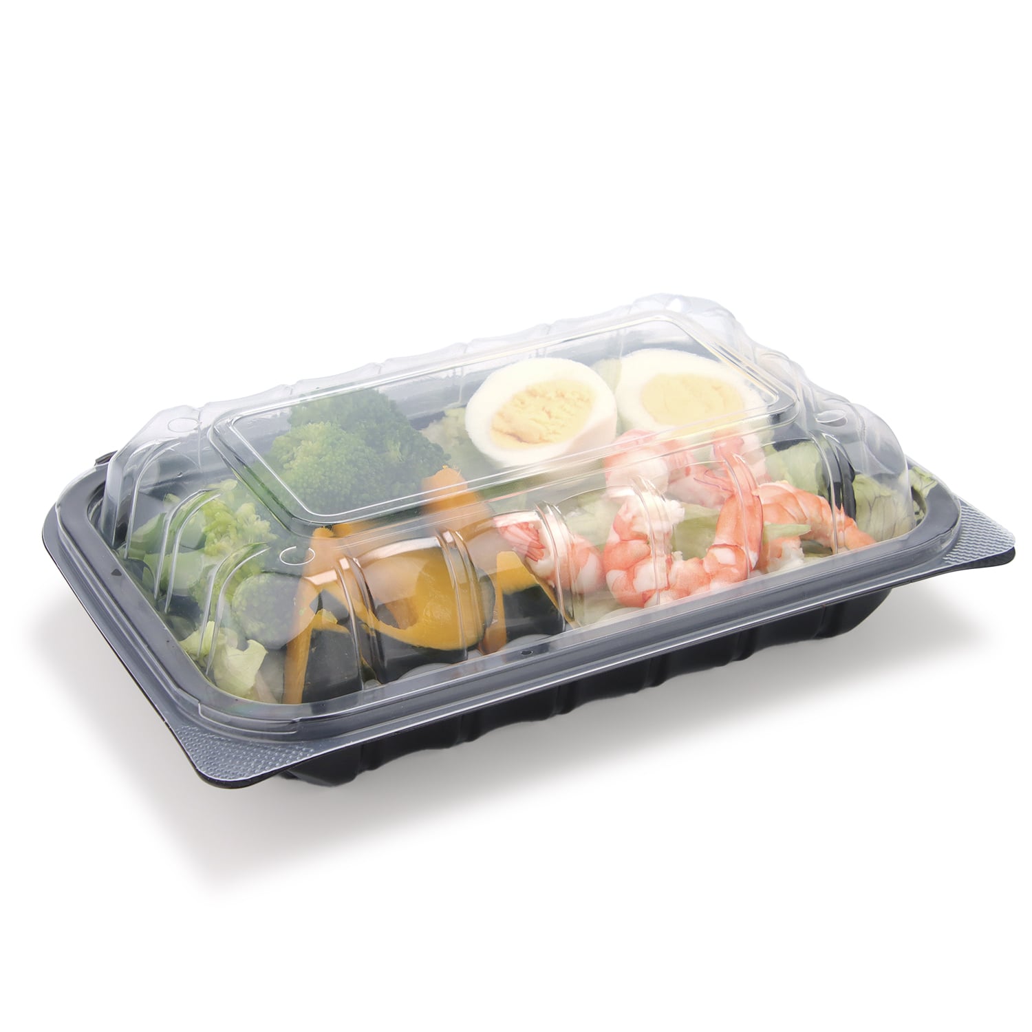 9*6 Inch Double-Color Clear Lid PP Takeaway Food Container