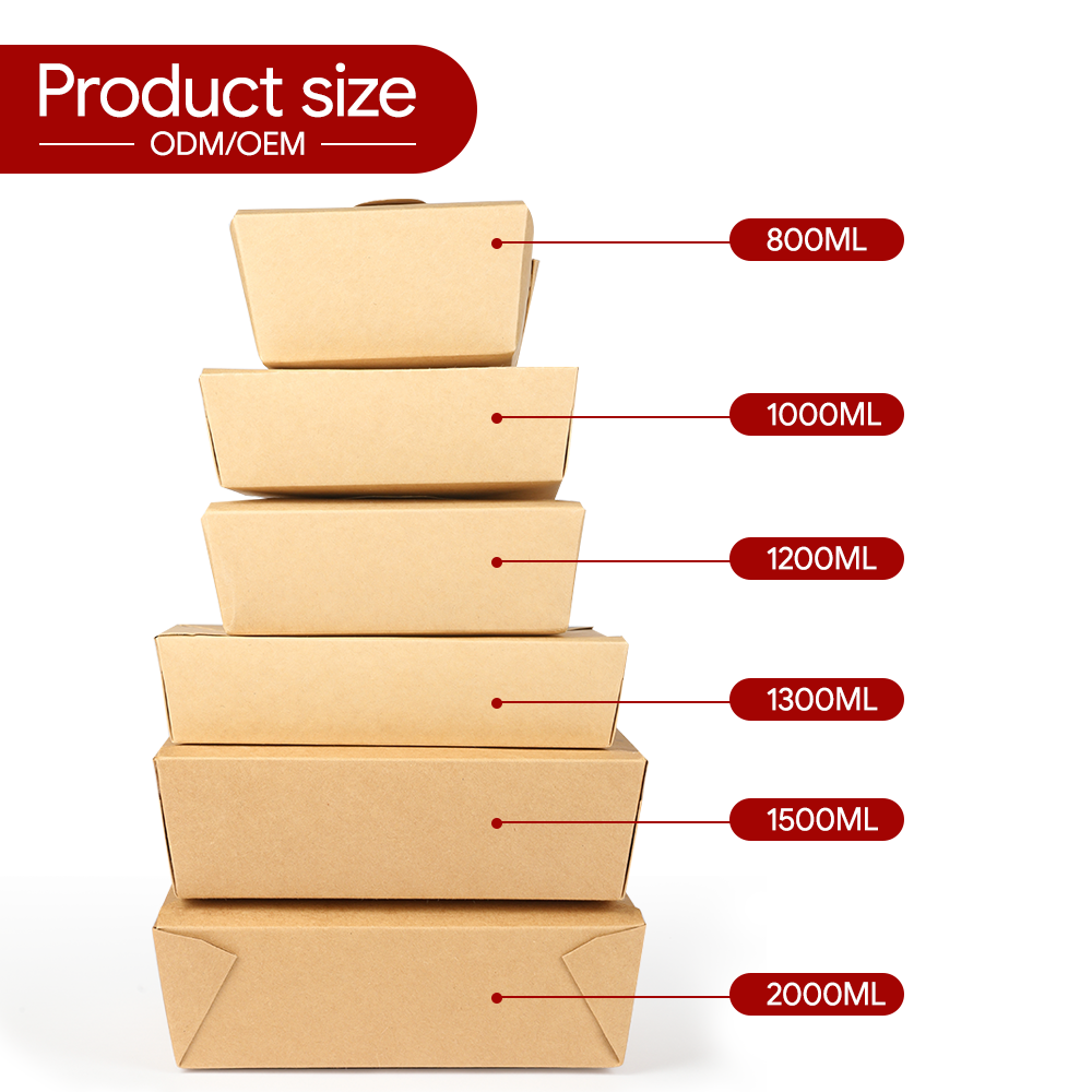 Customized Disposable Outer Corner Four-Sided Cover Kraft Paper Box