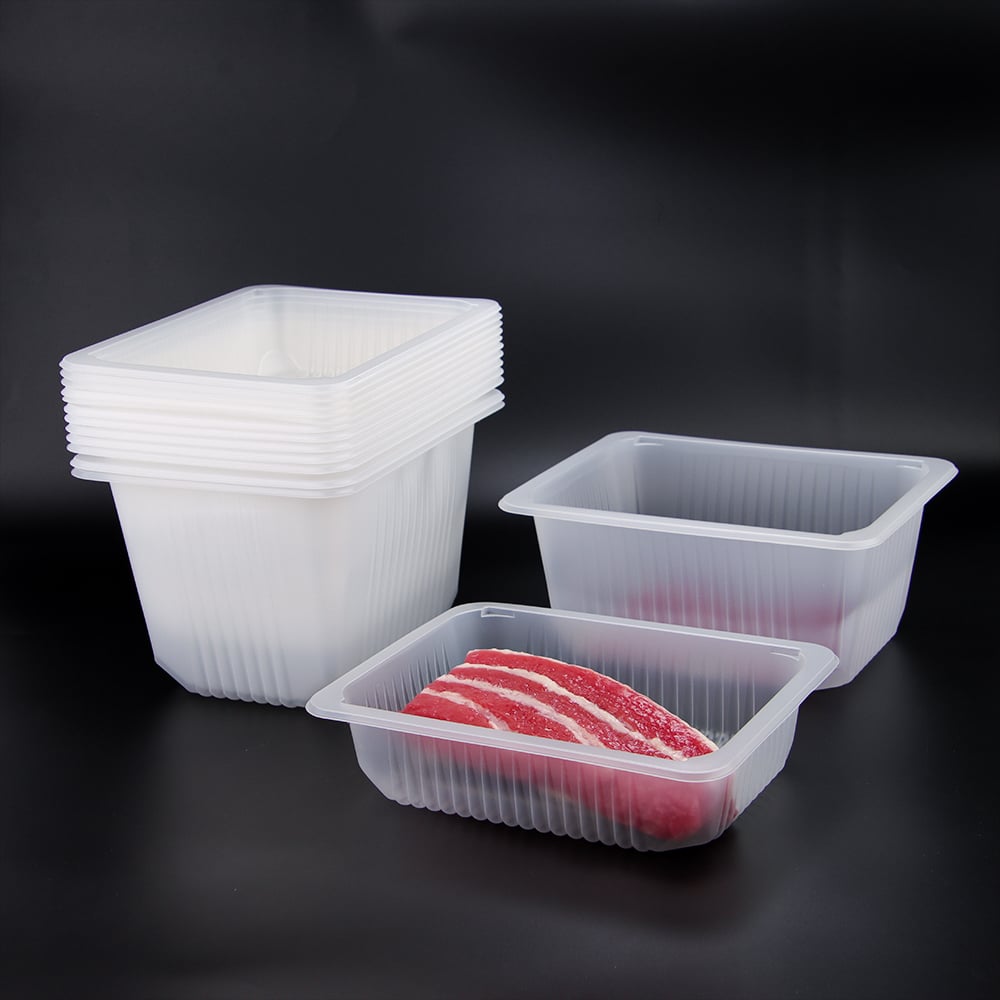 Wholesale White PP Food Tray | Customizable Disposable Plastic Trays for Meat Fruit Vegetables and Takeaway