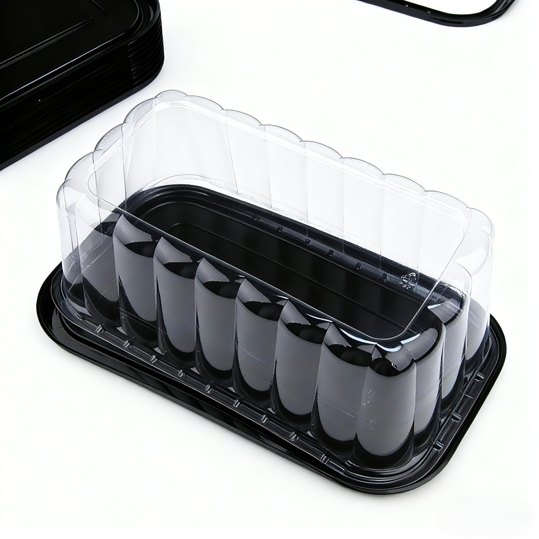 XM XIEFA Factory Wholesale Disposable PET Bread Packaging Trays with Clear PET Lids