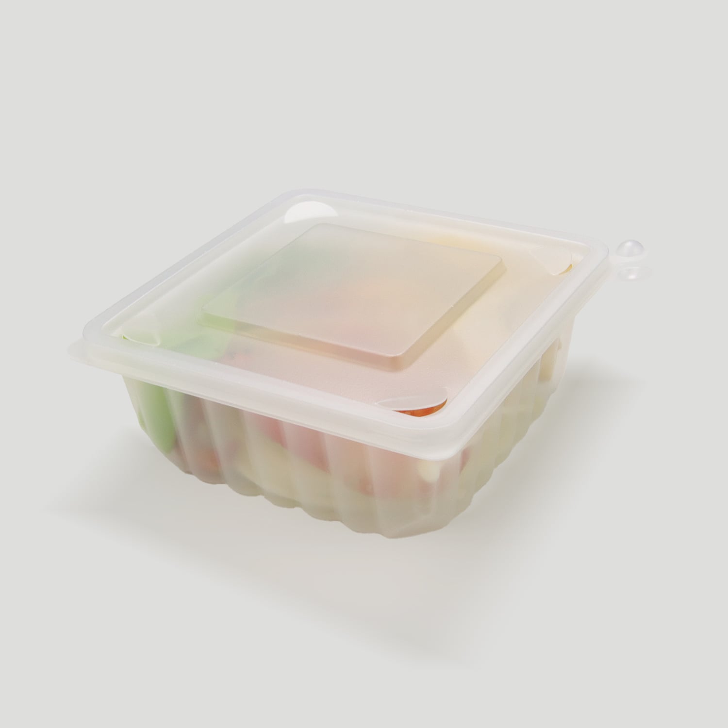 Customized recyclable PP white takeaway food box packaging