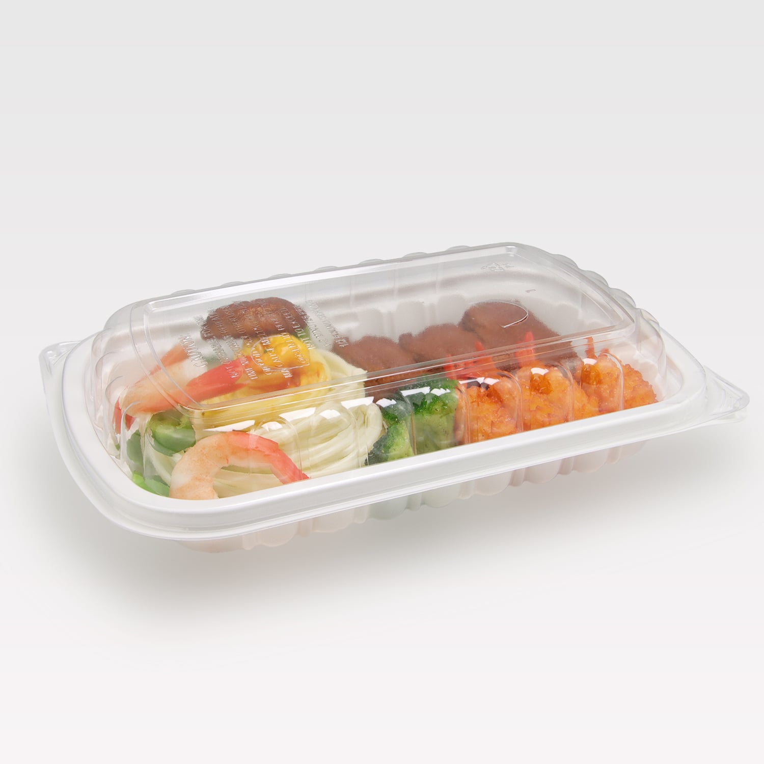 Recyclable Wholesale White PP Plastic Lunch Box With OPS Lid