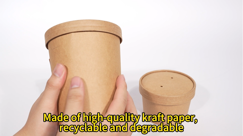 Kraft paper bowl soup bucket