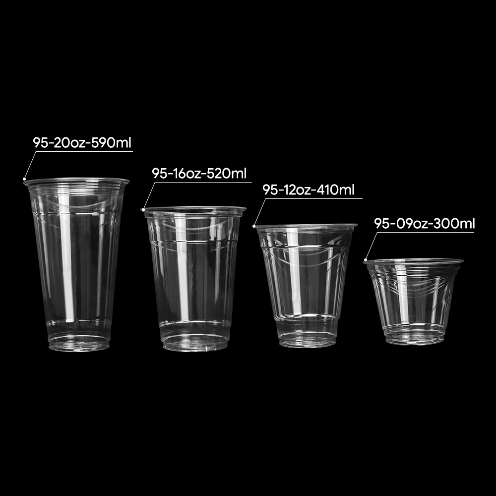 Factory wholesale disposable PET/PLA plastic beverage cold drink cup
