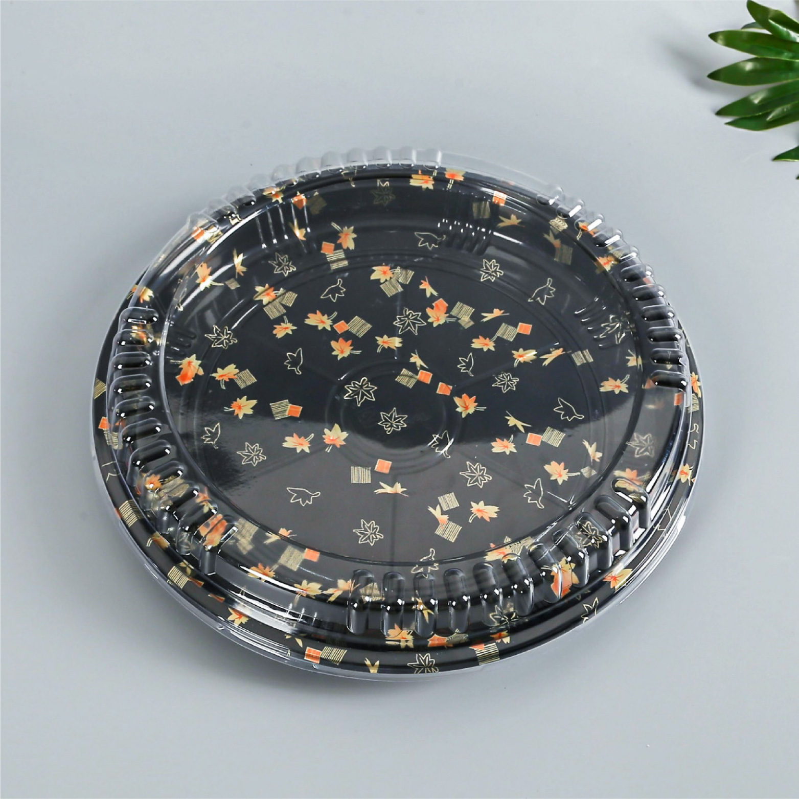 Customized recyclable disposable PS plastic sushi tray with PET lid