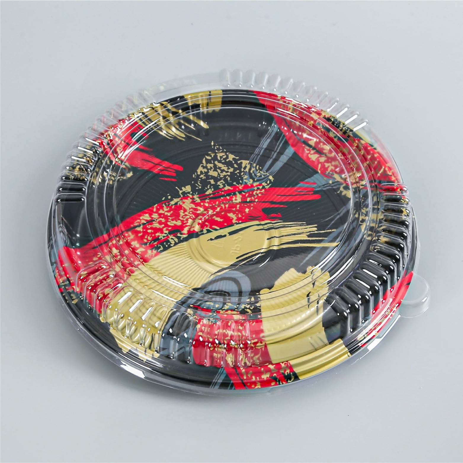 Customized disposable PS plastic sushi tray with PET cover