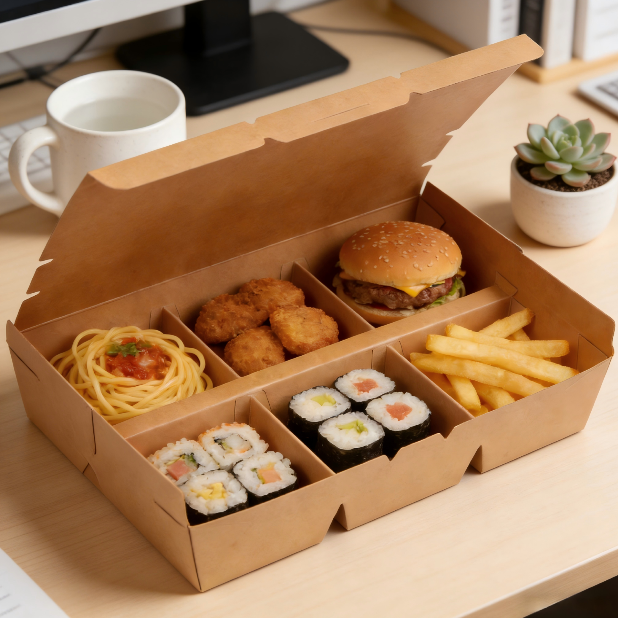 Multi-Compartment Kraft Paper Food Containers: An Eco-Friendly Packaging Solution for Foodservice Brands