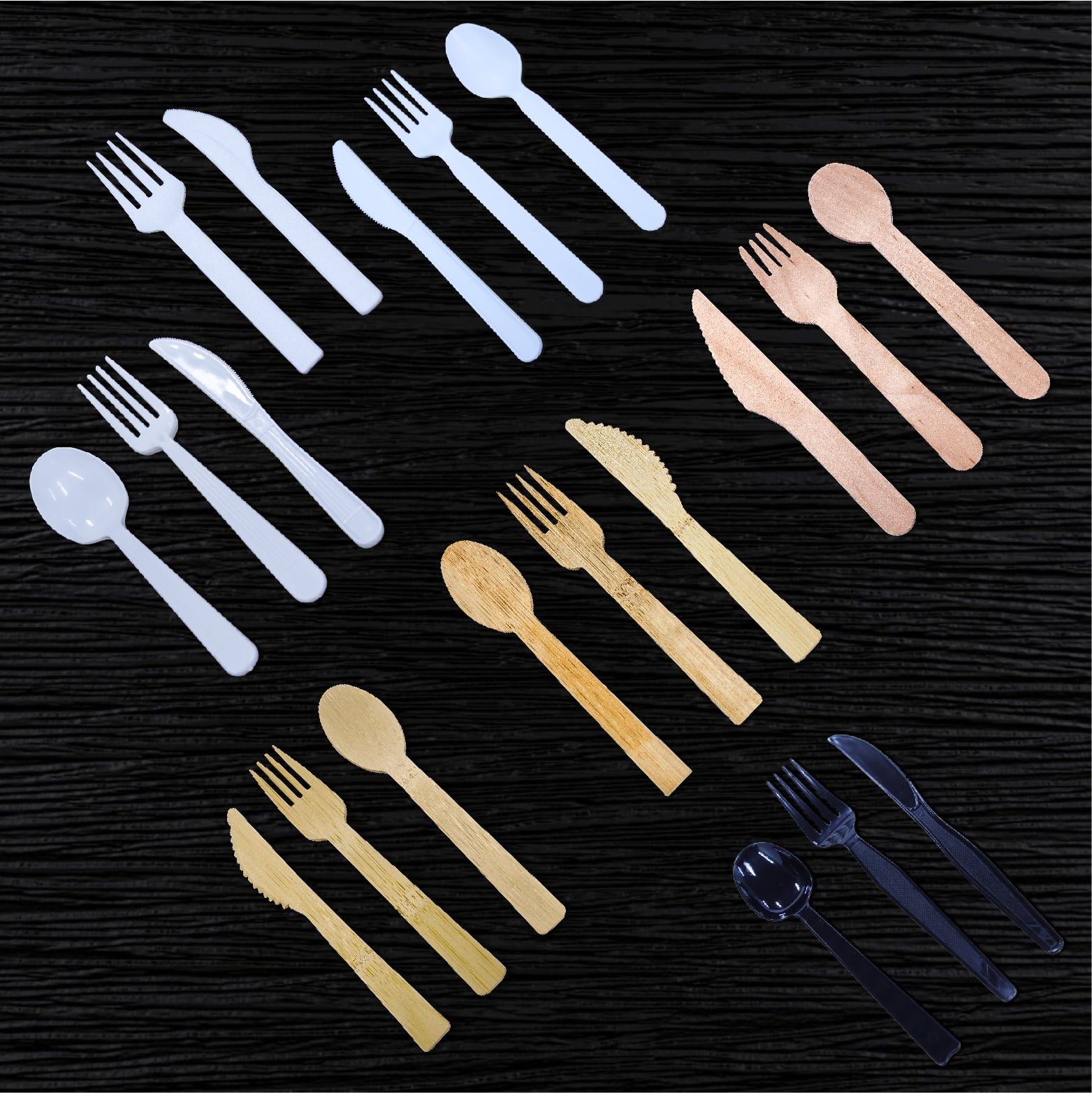 Customized Disposable PP Knife Fork Spoon And Cutlery Set