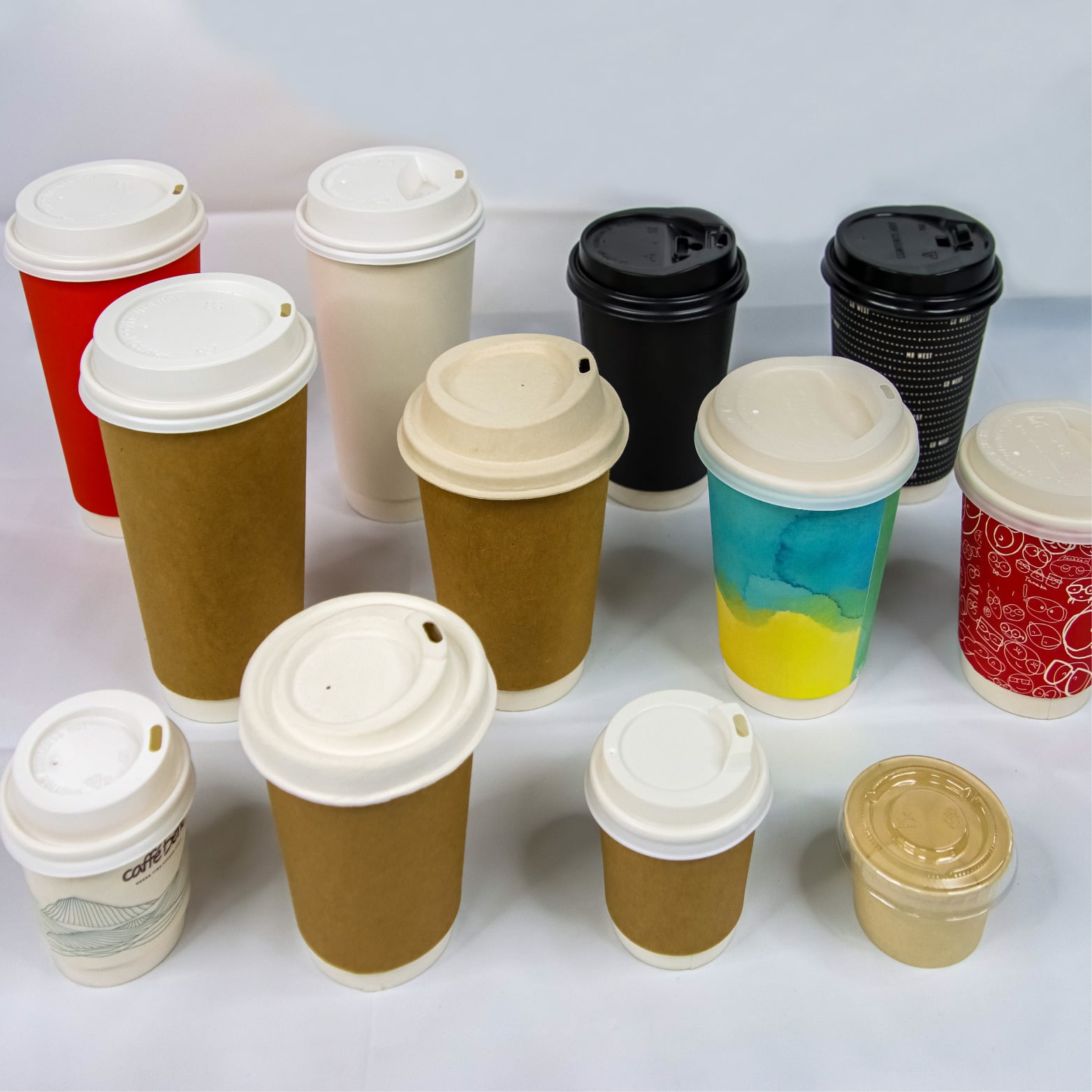 Biodegradable disposable paper beverage cups