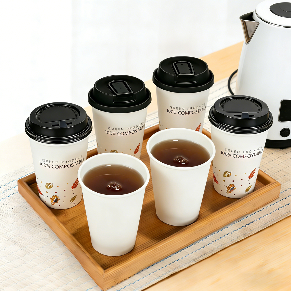 Factory custom wholesale disposable hot beverage and coffee paper cups