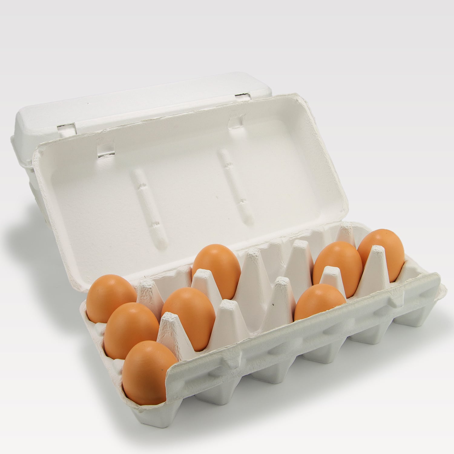 White 18 Cell Clam Shell Paper Pulp Egg Box Packaging Container