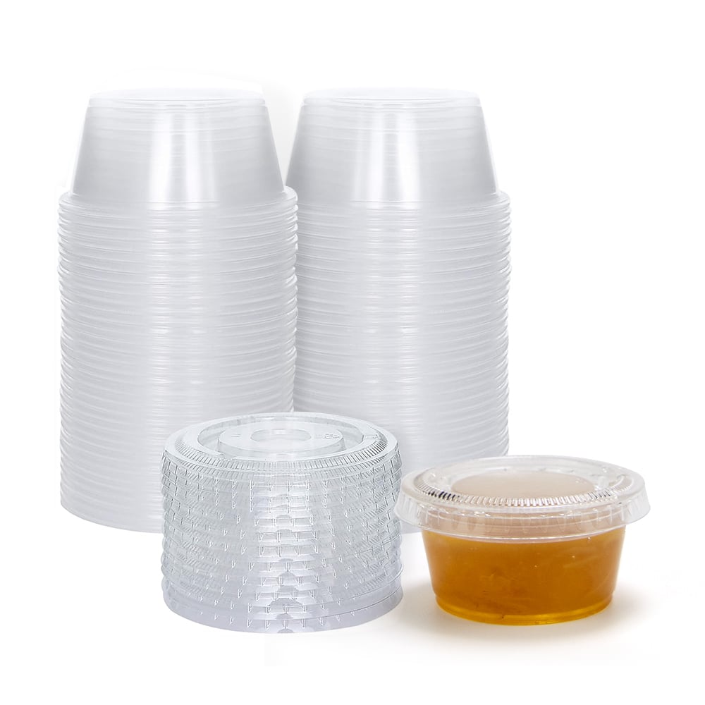 Disposable PP transparent sauce cup with PET lid