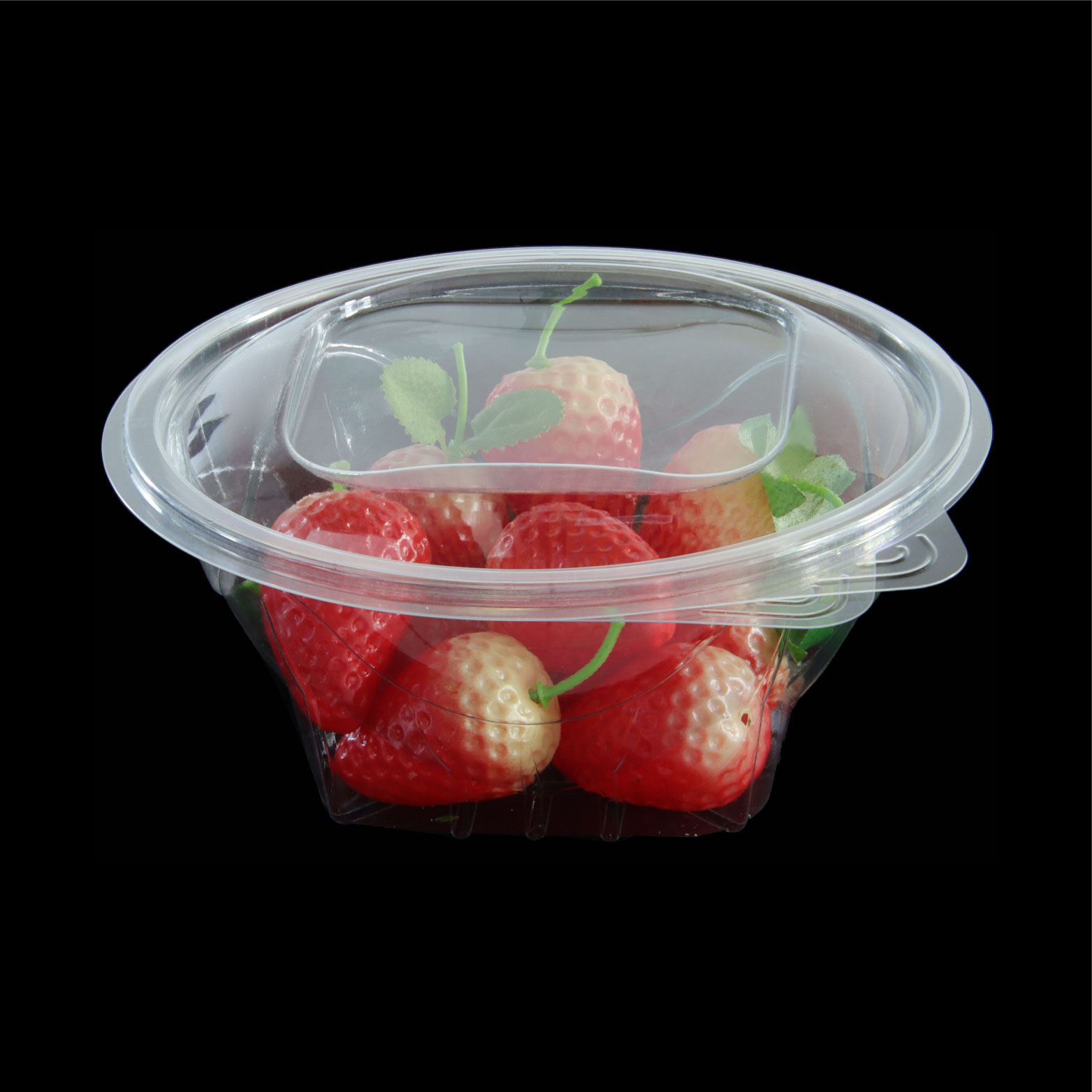 32oz Customizable Round PET/RPET Blister Salad Bowl