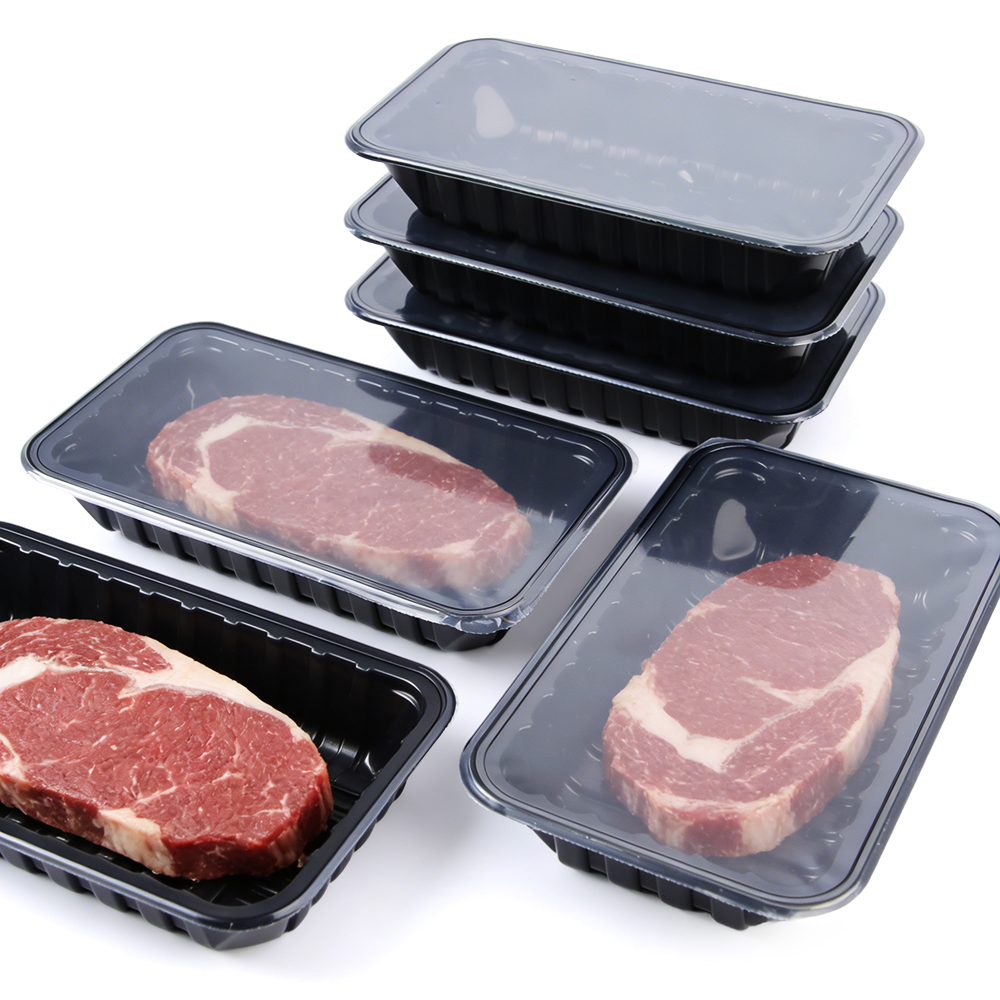 Disposable PP meat trays and food packaging containers suitable for supermarkets