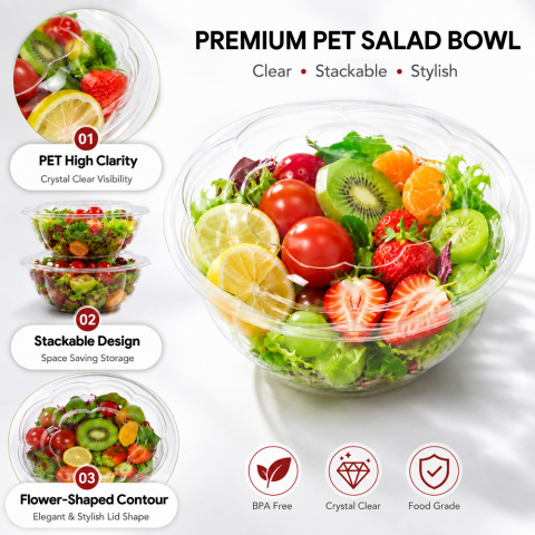 Clear, Fresh, and Built to Sell: The XM XIEFA Premium PET Salad Bowl