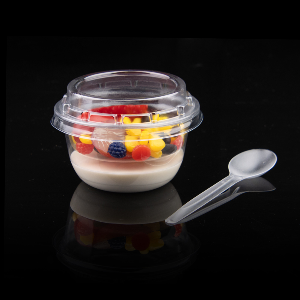 Factory wholesale 7.5 oz PET clear plastic yogurt drink cup