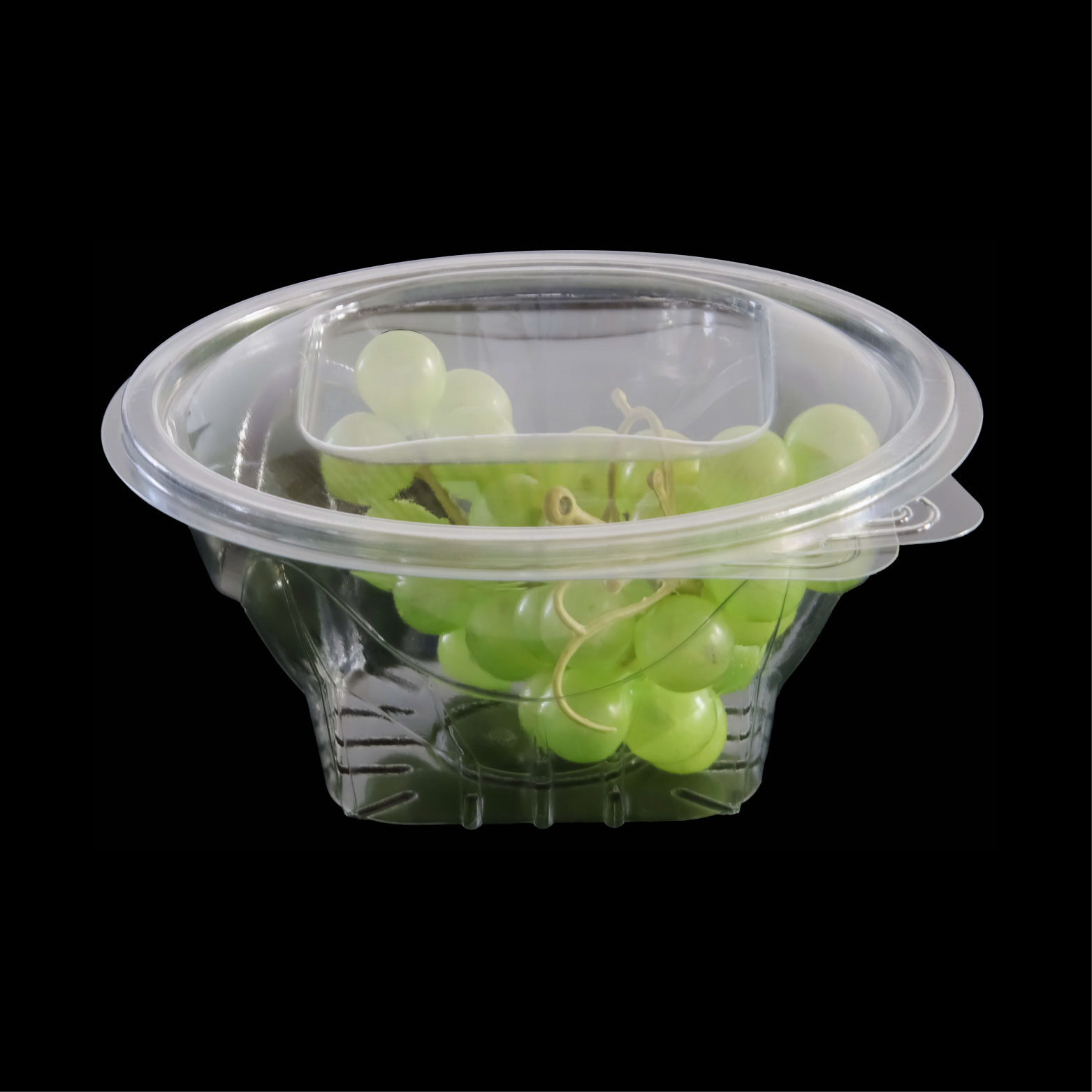 24oz Customizable Round PET/RPET Blister Salad Bowl
