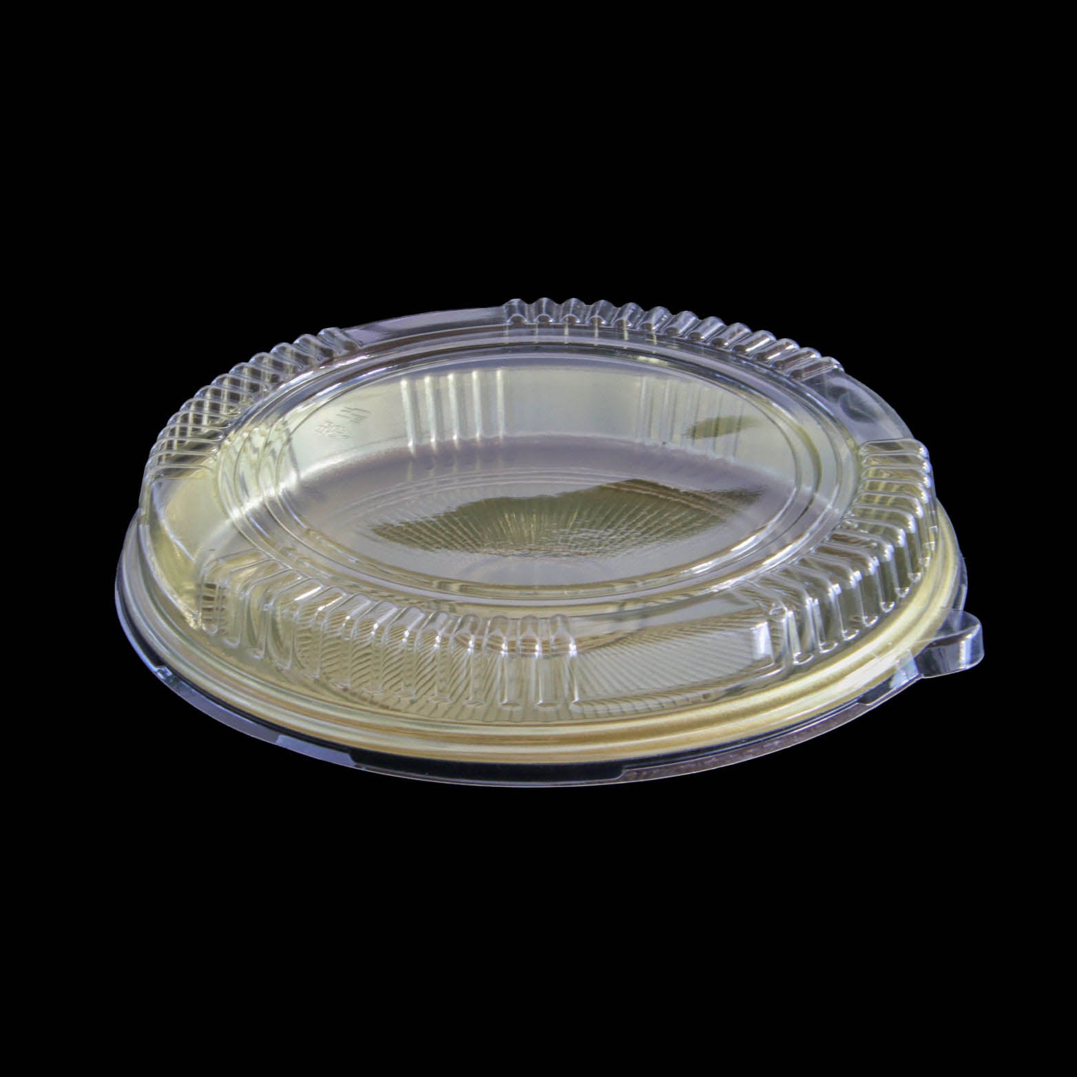 Round disposable PS sushi tray food packaging