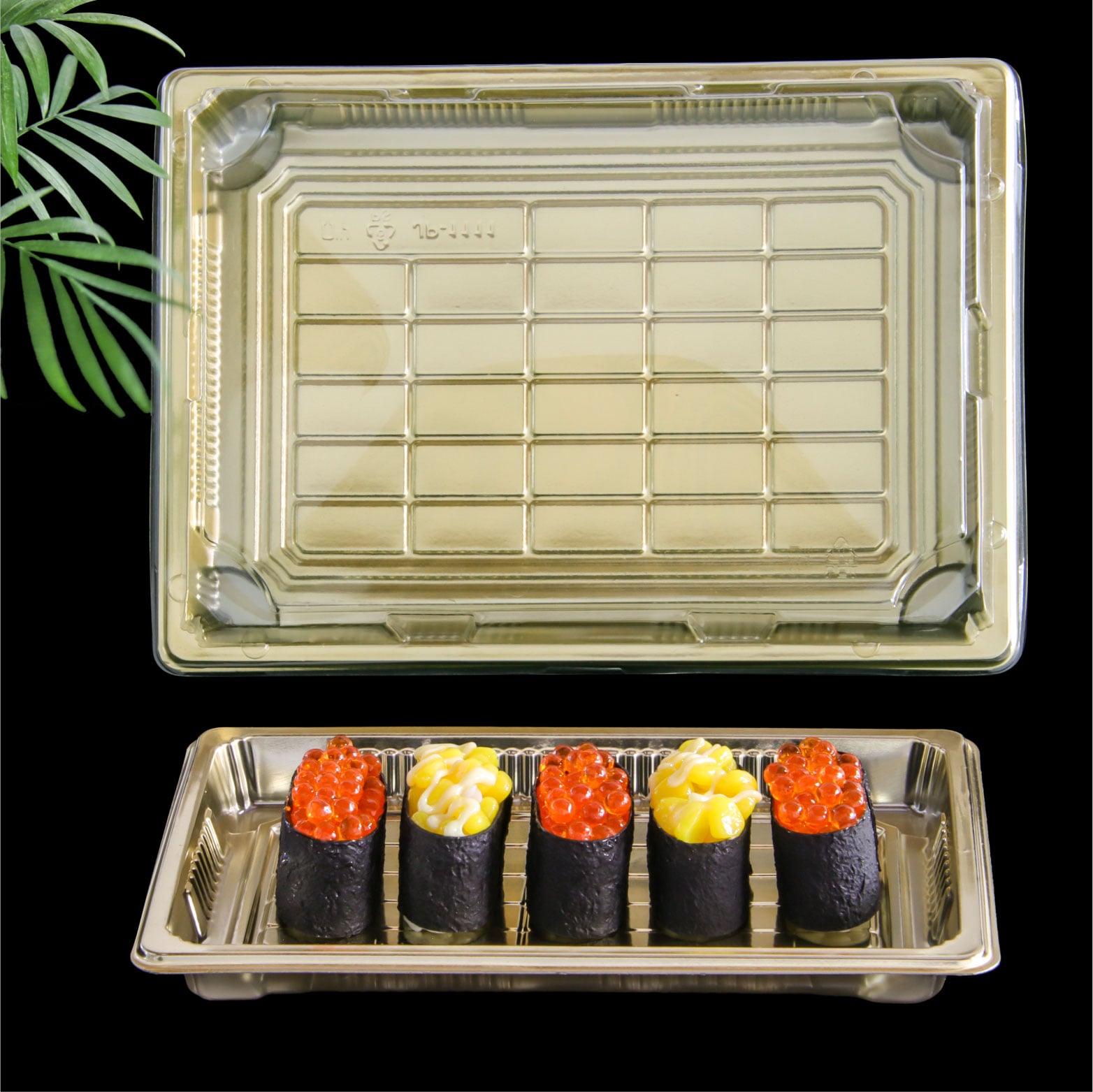 Customized wholesale disposable recyclable PS sushi tray