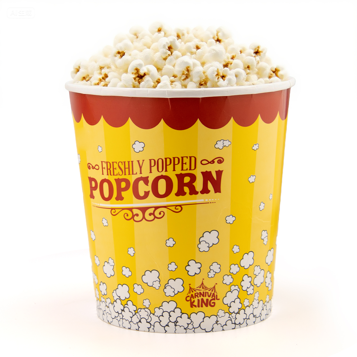 Food grade popcorn white cardboard bucket