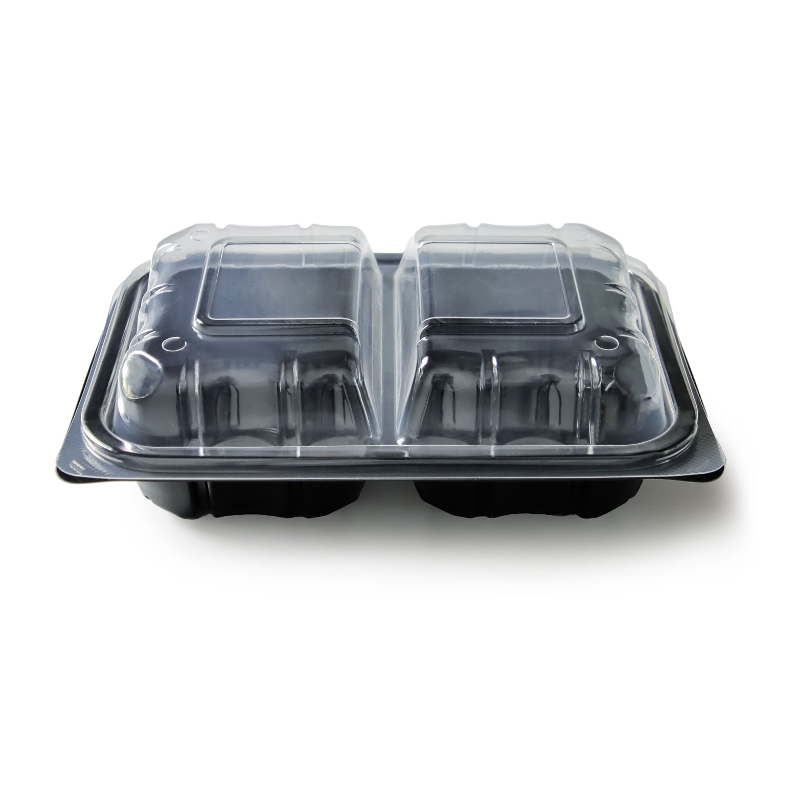2-Compartment Takeaway Packaging Wholesale Clamshell PP Lunch Box