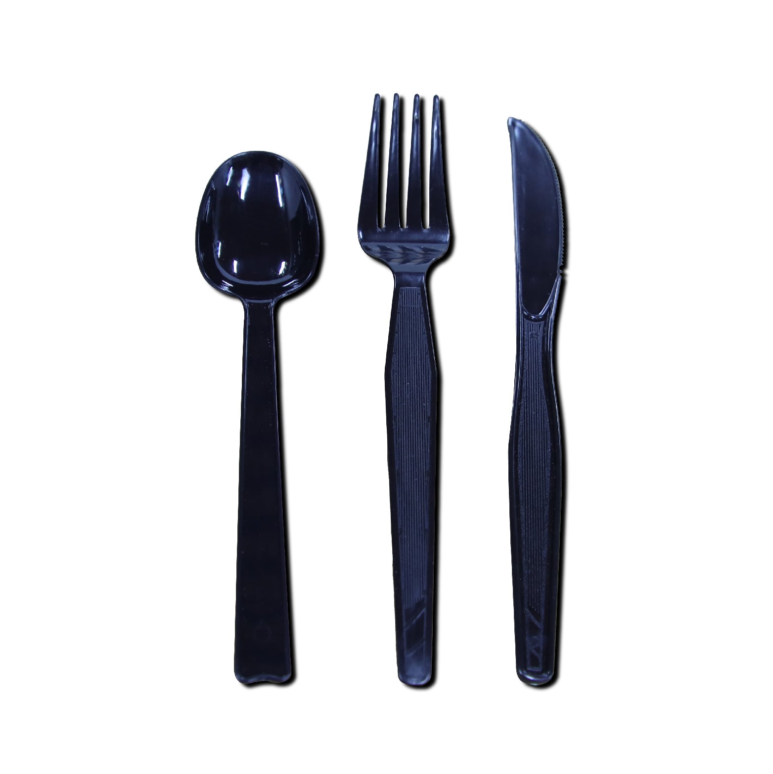 Factory wholesale disposable PP black cutlery, knife, fork and spoon