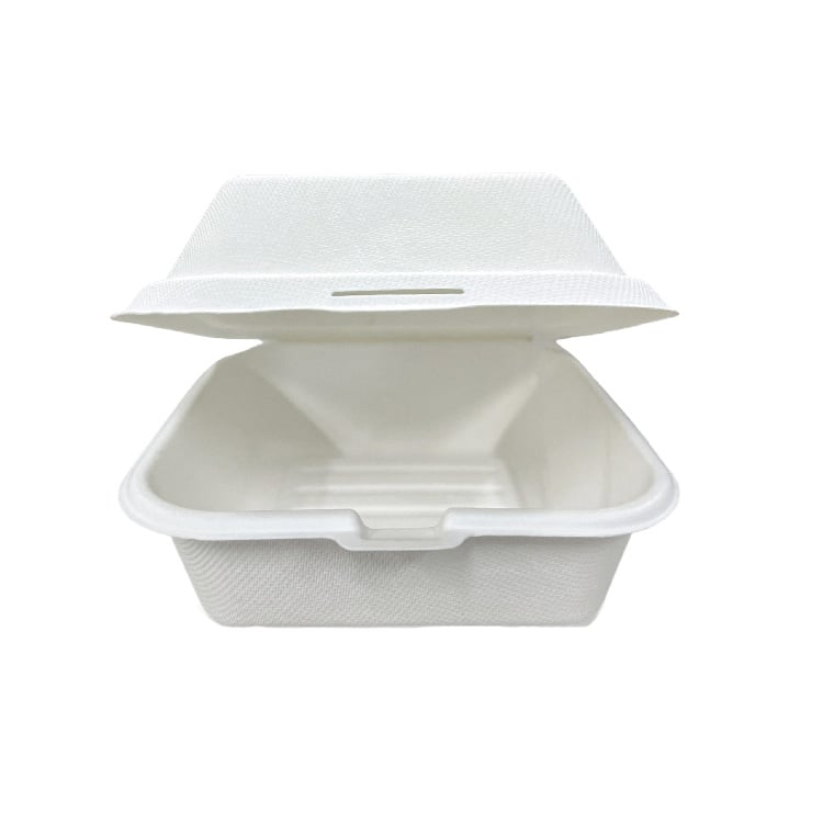 6*6-inch Factory Wholesale Bagasse Burger Box
