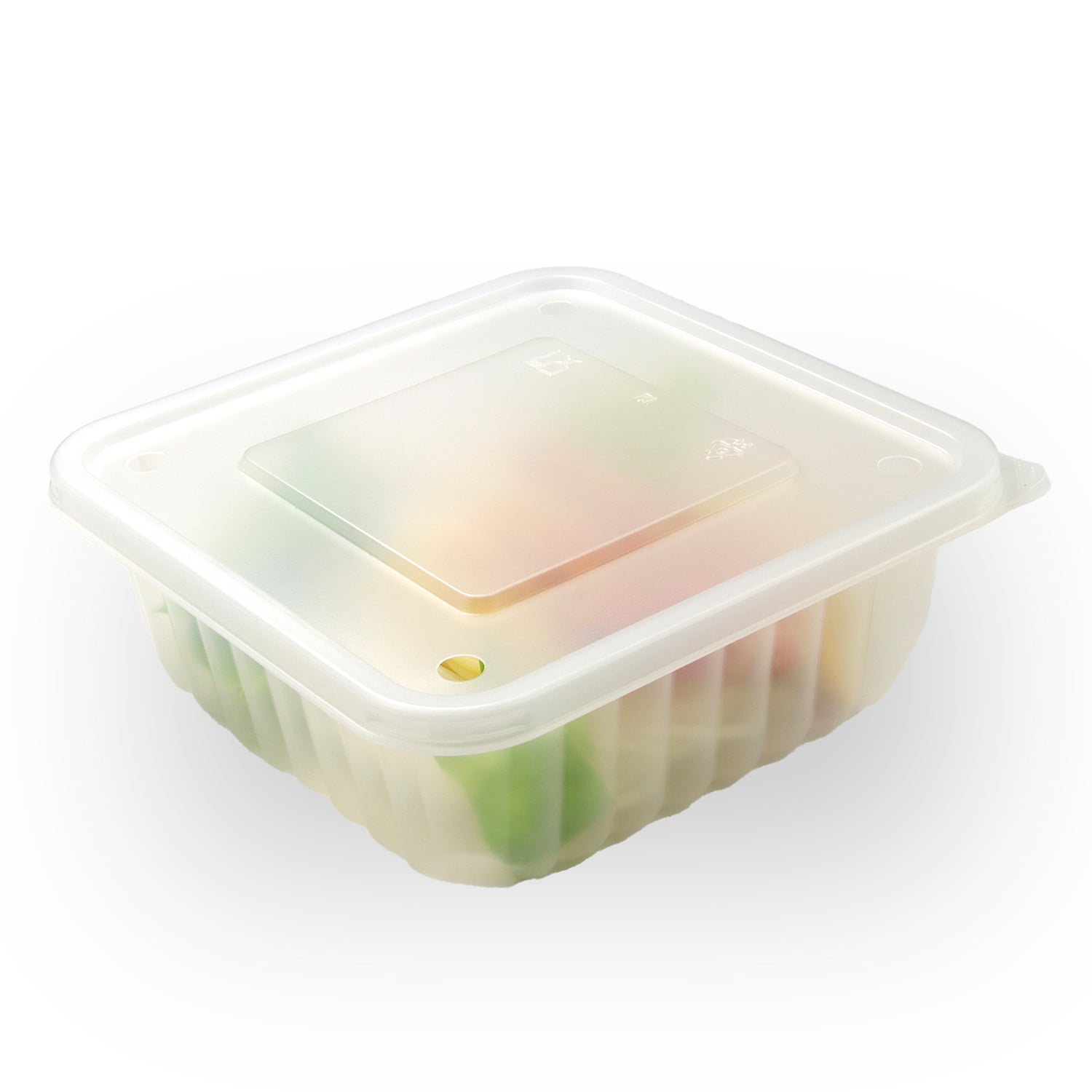 Factory wholesale white PP semi transparent noodle box food container