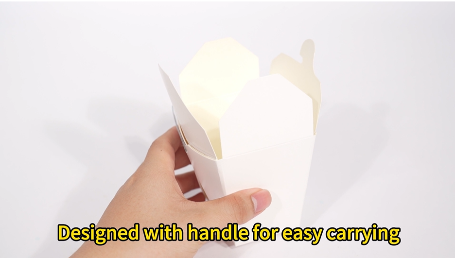 White cardboard noodle bucket
