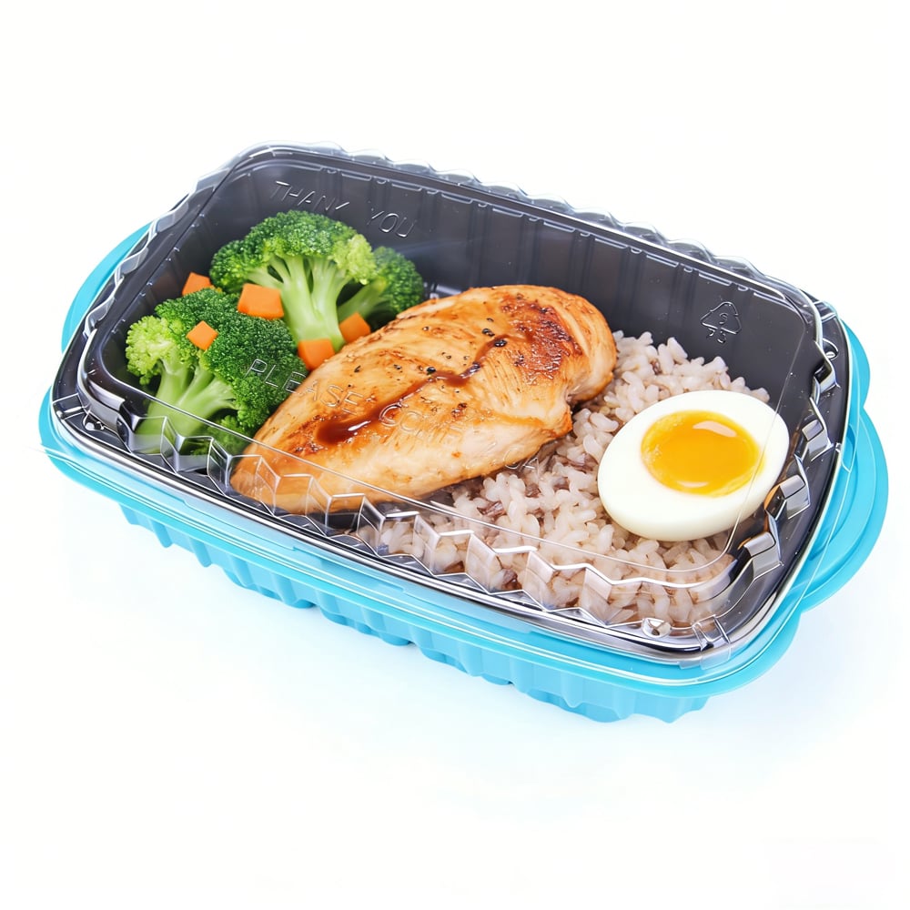 Recyclable disposable PP self-heating food containers for supermarkets and convenience stores