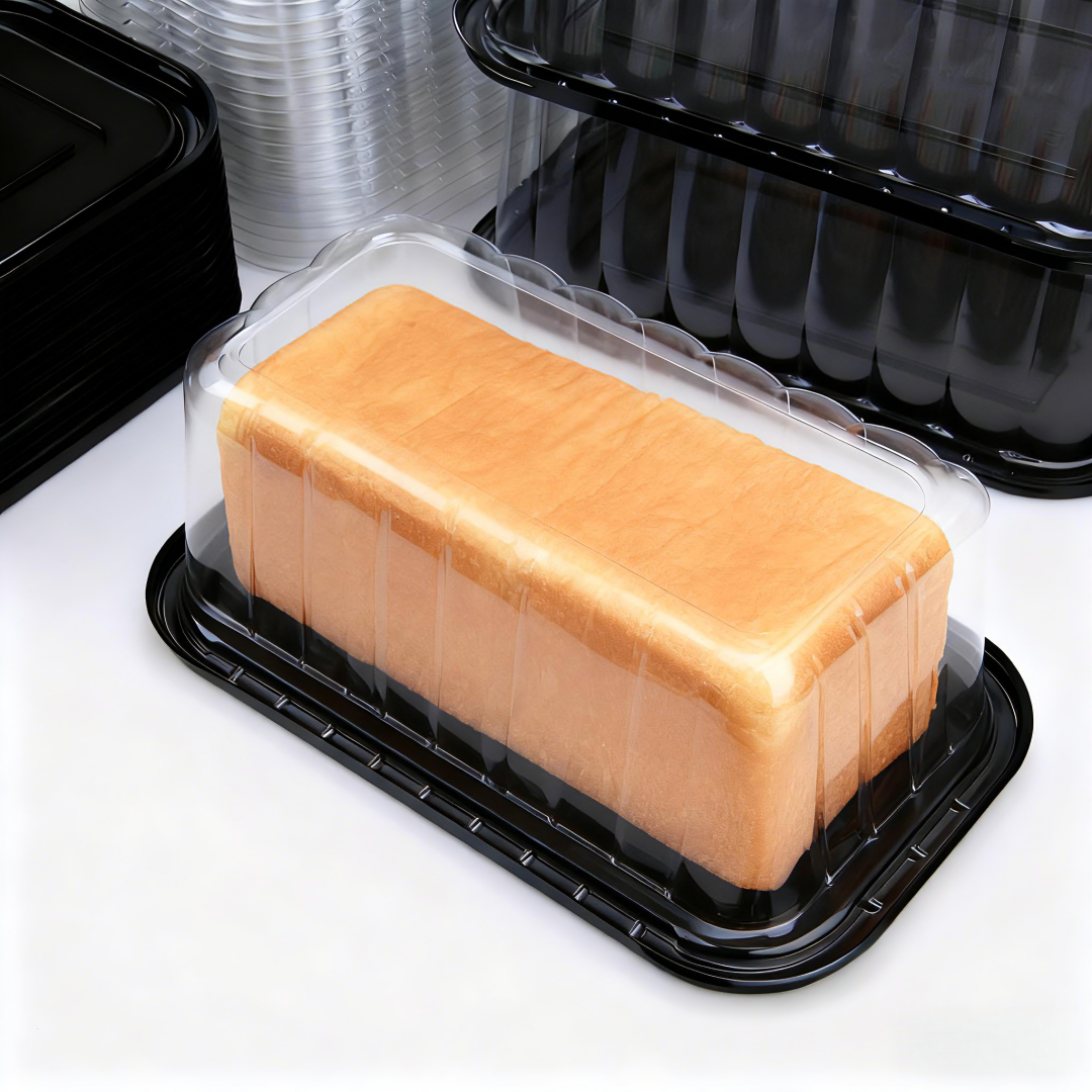XM XIEFA Factory Wholesale Disposable PET Bread Packaging Trays with Clear PET Lids