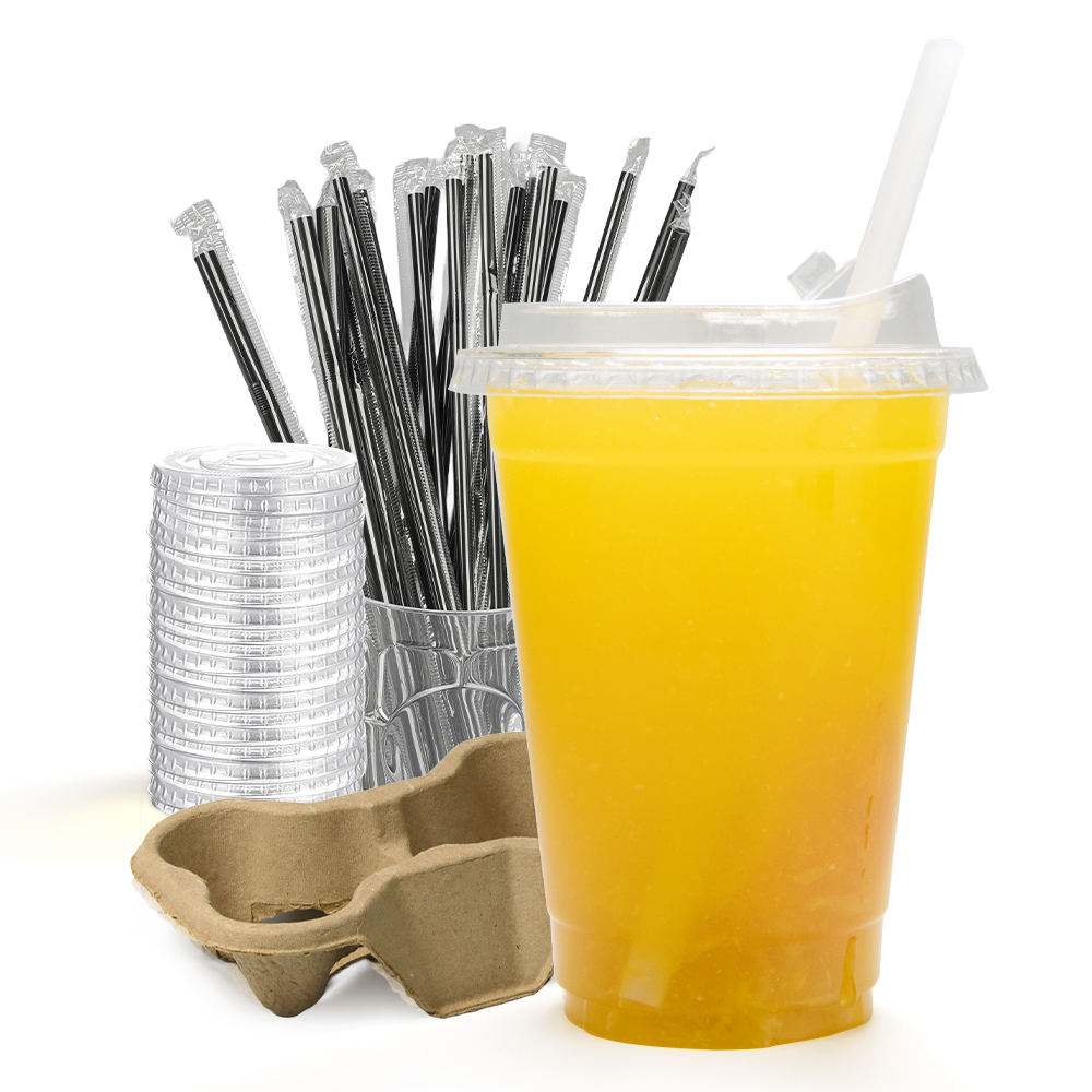 XM XIEFA factory wholesale disposable PET PLA plastic beverage cups