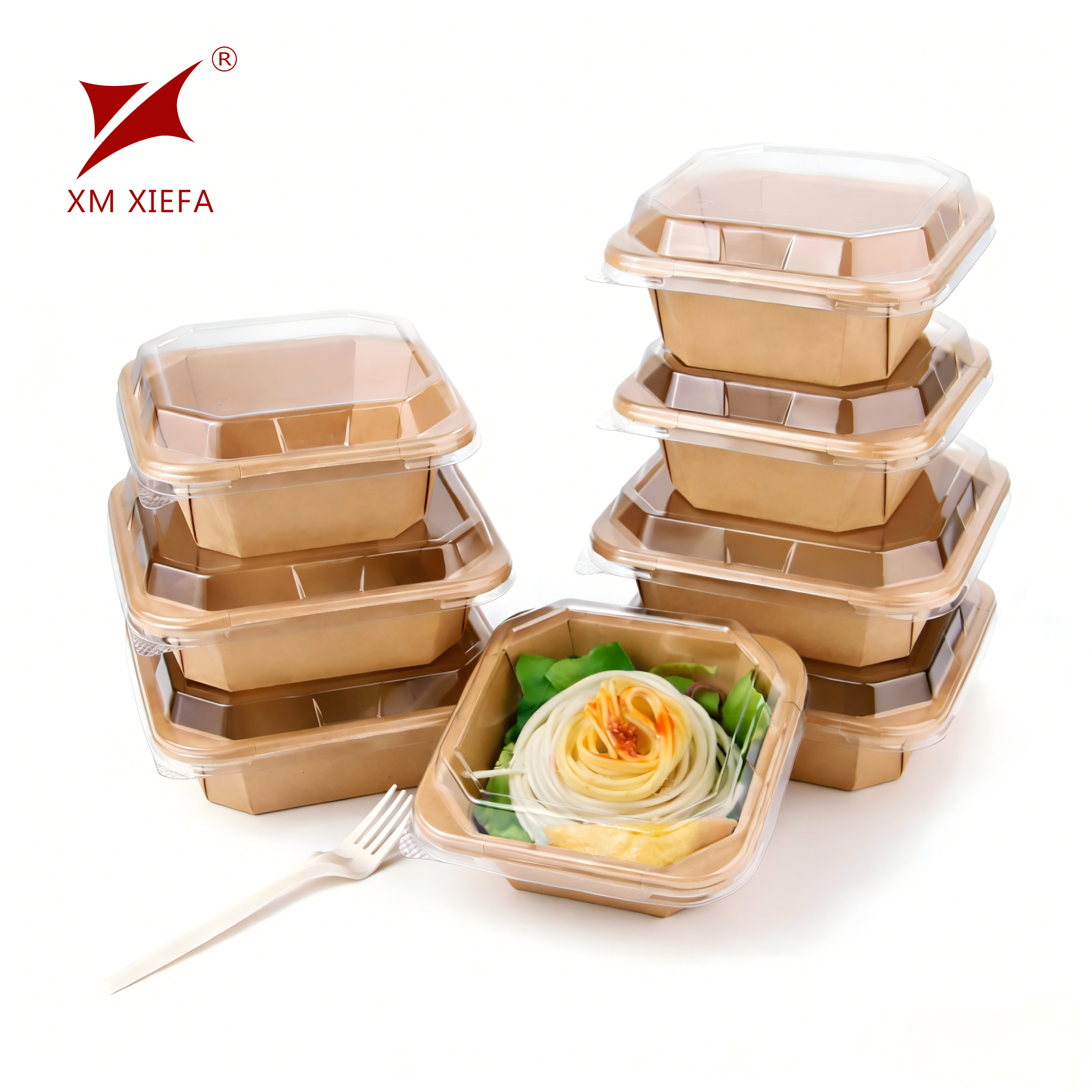 Kraft Paper Octagonal Food Container | Disposable & Compostable Takeaway Box | Factory Direct