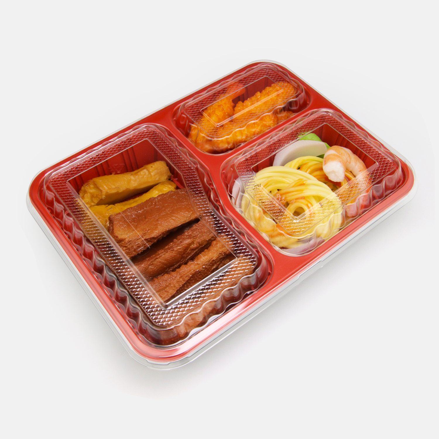 Food grade PP takeaway box with PET transparent cover | Microwaveable and refrigerated | Sealed and leak-proof packaging box | Customized LOGO