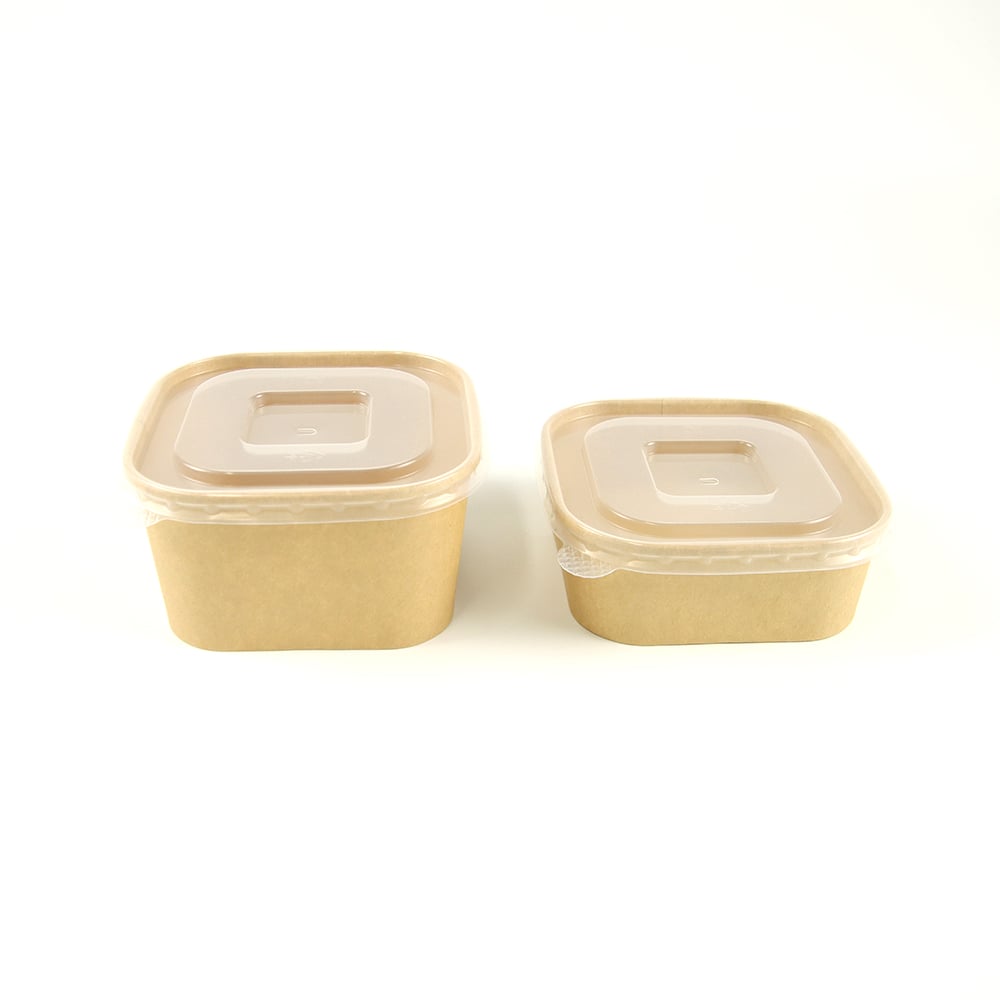 Factory wholesale kraft paper takeaway box with PP/PET lid