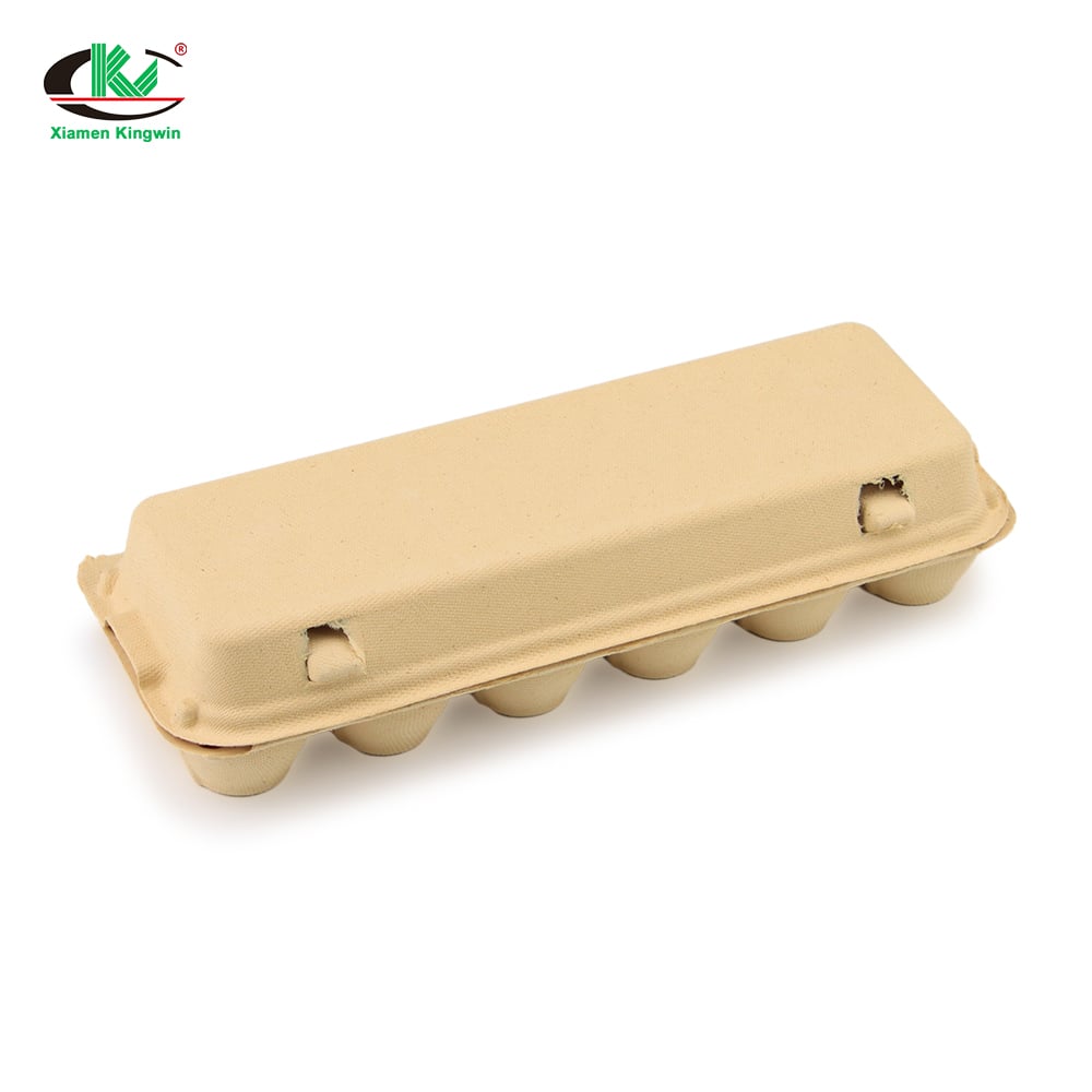 Pulp Primary Color 12 cell egg box packaging container