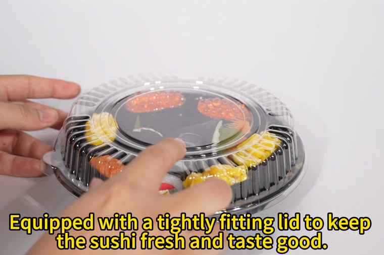 Plastic sushi tray
