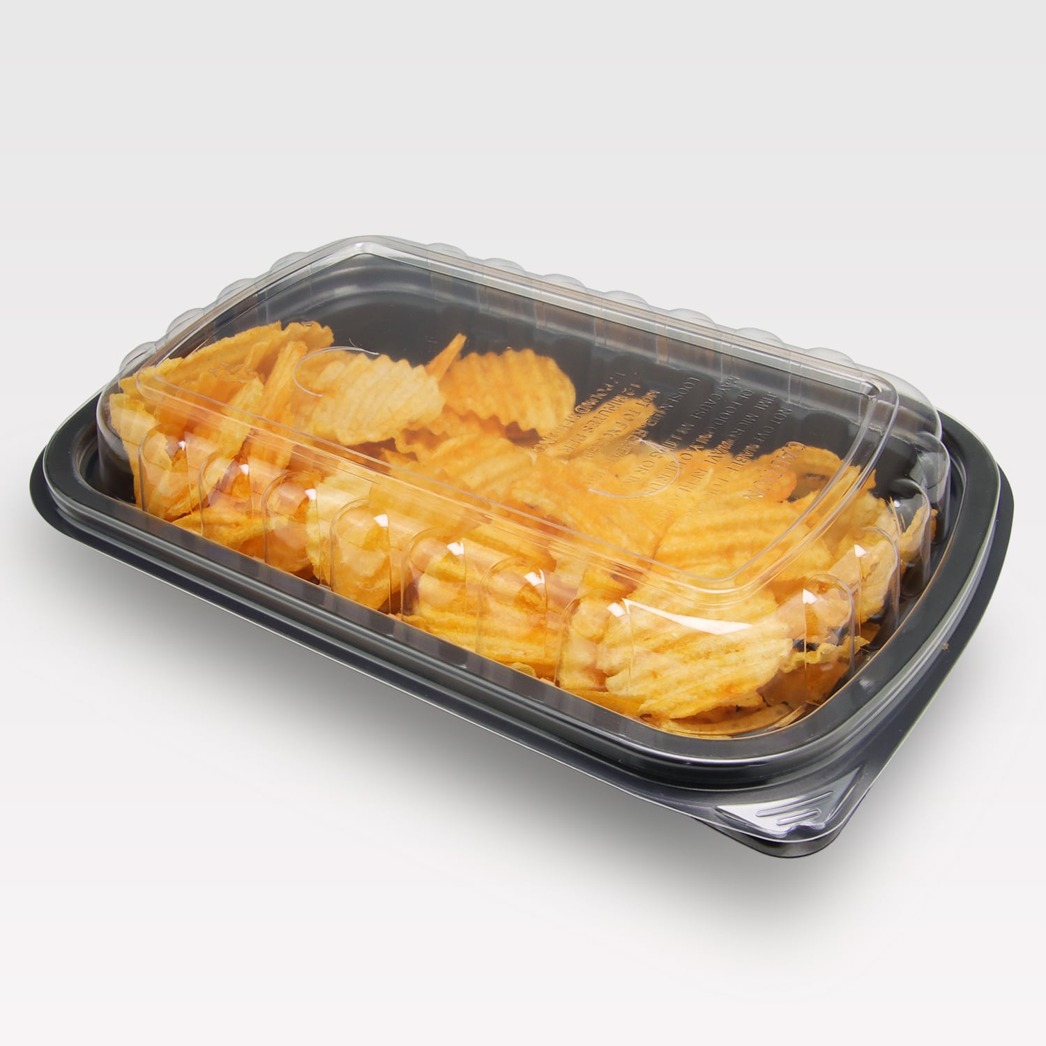 Recyclable Wholesale Black PP Plastic Lunch Box With OPS Lid