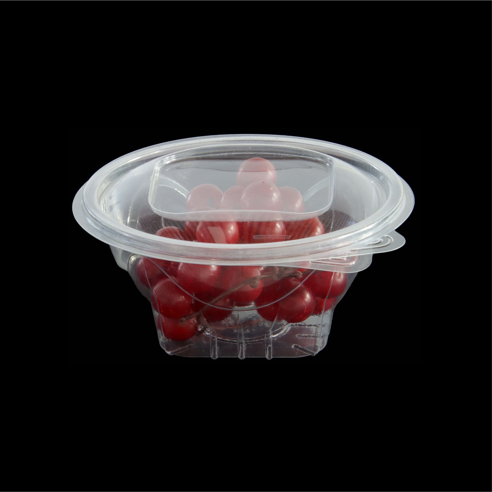 16oz Customizable Round PET/RPET Blister Salad Bowl