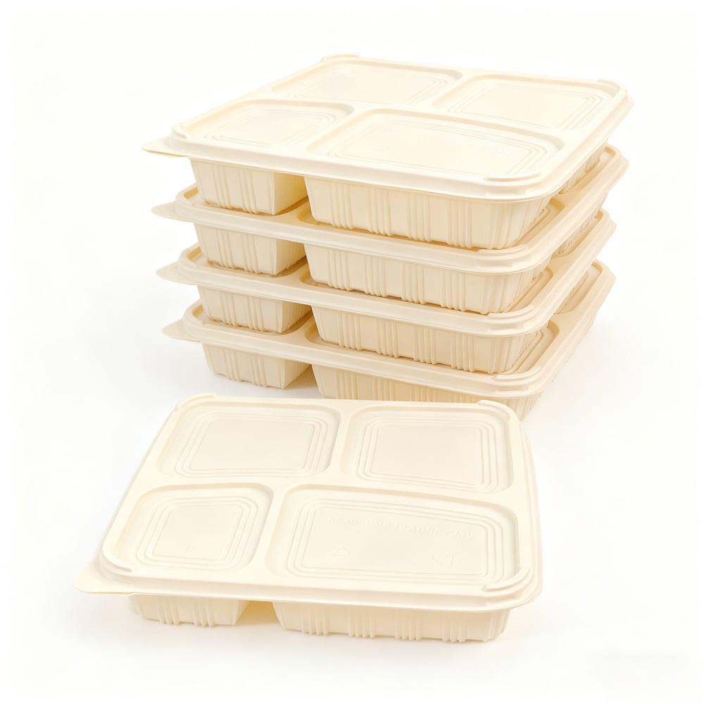 Factory direct sales of disposable biodegradable corn starch takeaway food containers and packaging