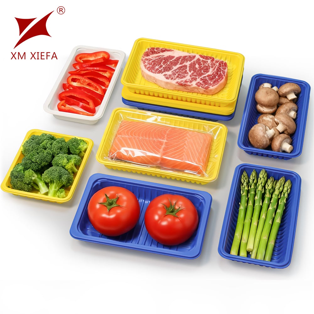 XM XIEFA Factory Custom Yellow PP Supermarket Meat Tray