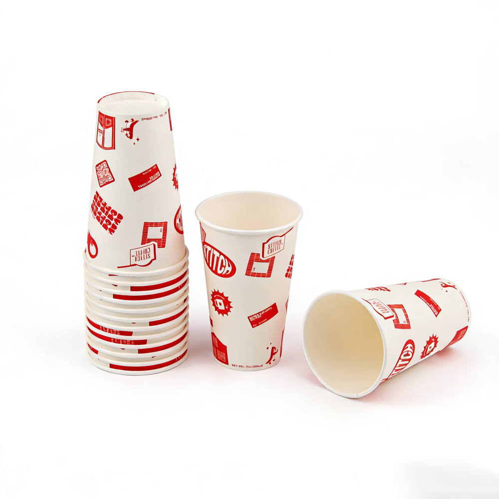 Factory direct wholesale of various styles of disposable biodegradable paper cups for coffee and hot drinks