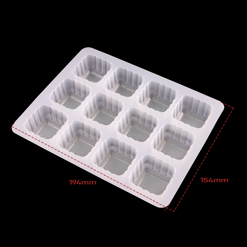 12 Compartment Recyclable PP Blister Ice Cube Tray Container