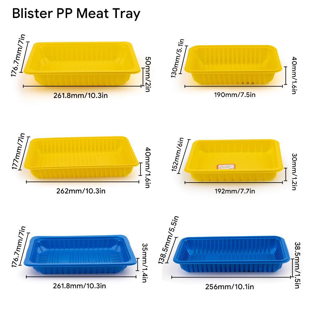 XM XIEFA factory-customized PP meat trays suitable for supermarket applications